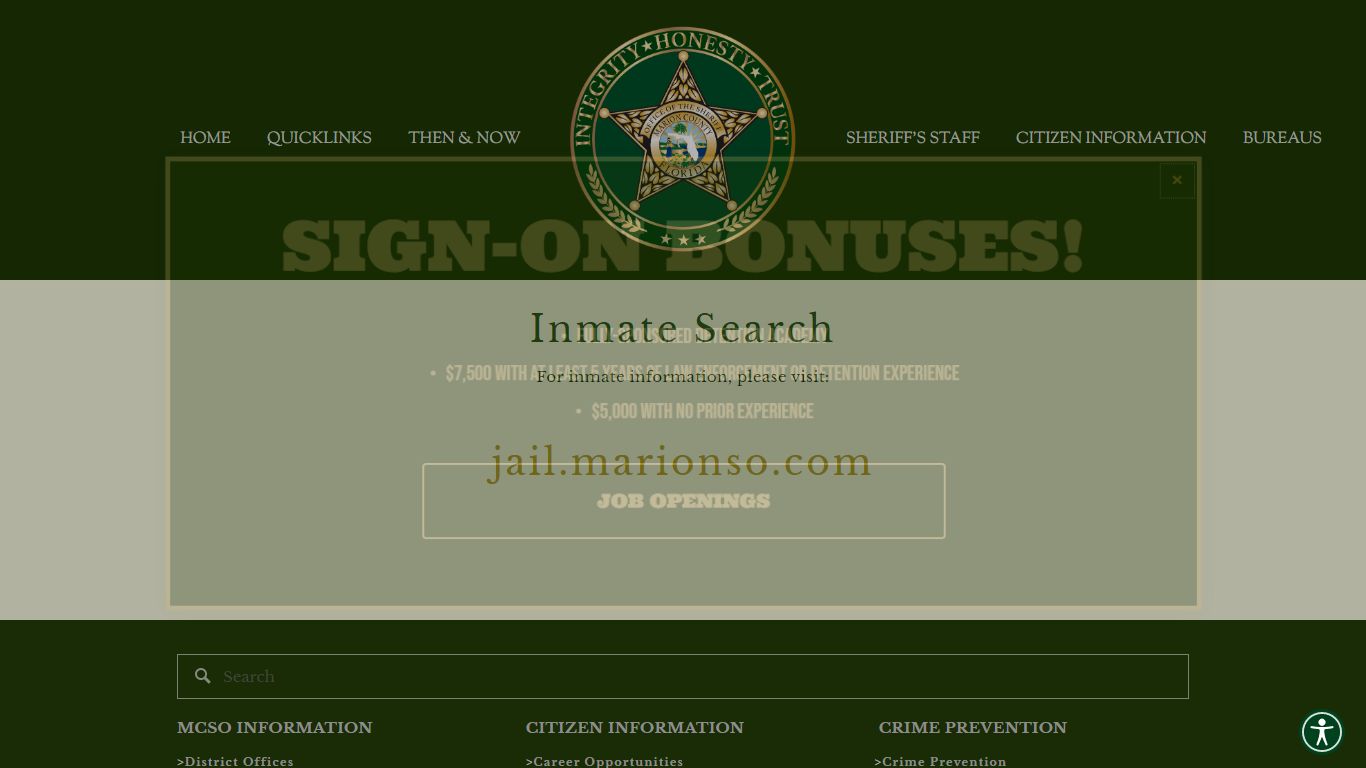 INMATE SEARCH — Marion County Sheriff's Office